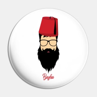 Bearded Guy with Arabic Hat - tarboush Pin