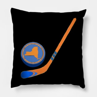 NHL - NY Orange Blue Stick and Puck Pillow