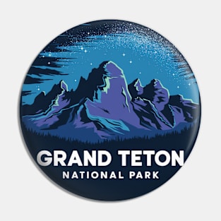 Grand Teton National Park At Night Pin