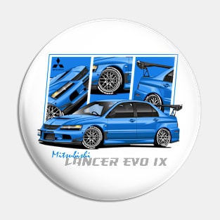 Mitsubishi Lancer Evolution evo 9, IX, JDM Car Pin