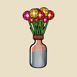 Red Flower Bottle T-Shirt