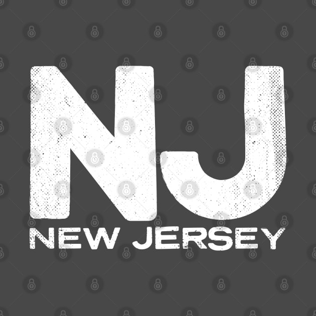 NJ New Jersey State Vintage Typography by Commykaze