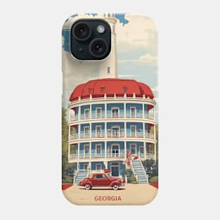 Savannah Georgia United States of America Tourism Vintage Poster Phone Case