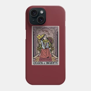 Queen of Hearts Tarot Card Valentines Day Phone Case