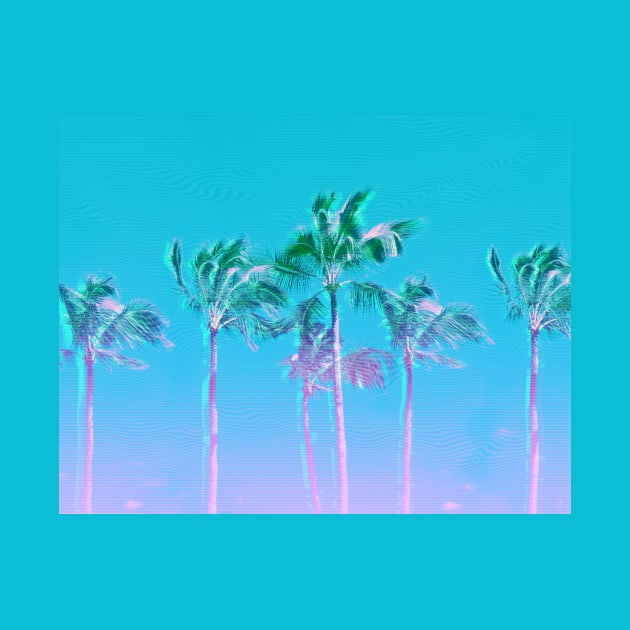 Pastel Palm Trees by MidnightCoffee