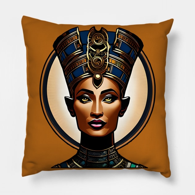 Nefertiti Pillow by skyrocket