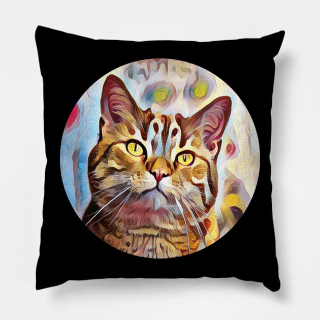 Cheerful floppy cat Pillow by GoranDesign