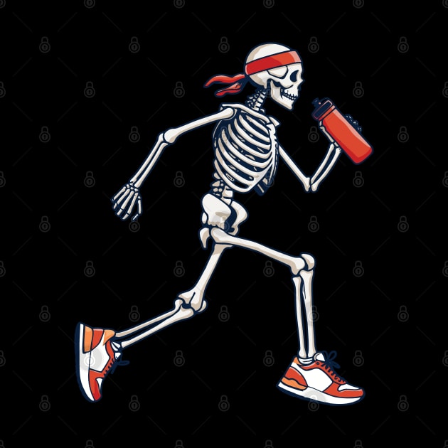 Skeleton Runner - Halloween Costume Perfect for Sports Fans by Graphic Duster