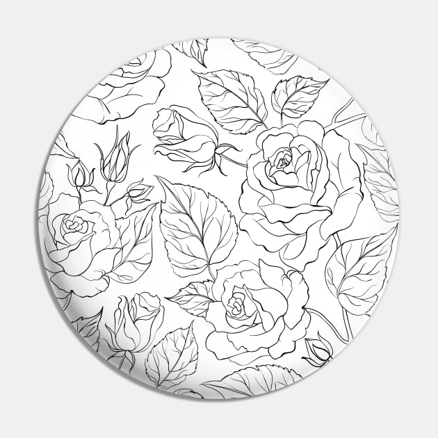 Flower rose design style Pin by PowerD