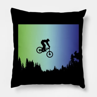 MTB Forest Silhouette /cycling Pillow