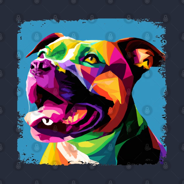 Staffordshire Bull Terrier Pop Art - Dog Lover Gifts by PawPopArt