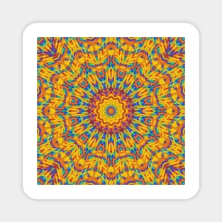 Vivid Colored Mandala Magnet