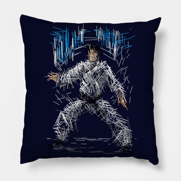 Tae-Kwon-Do (abstract) Pillow by Nikokosmos