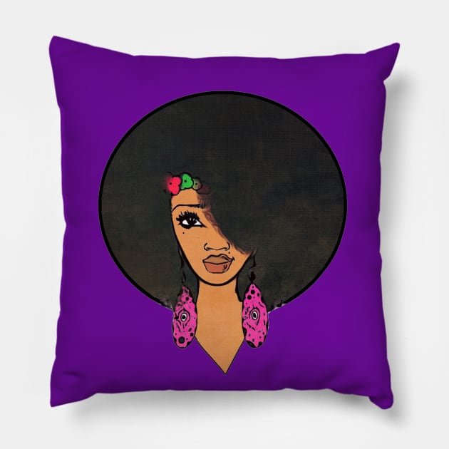 Beautiful Afro indian Women Sista Pillow by EllenDaisyShop