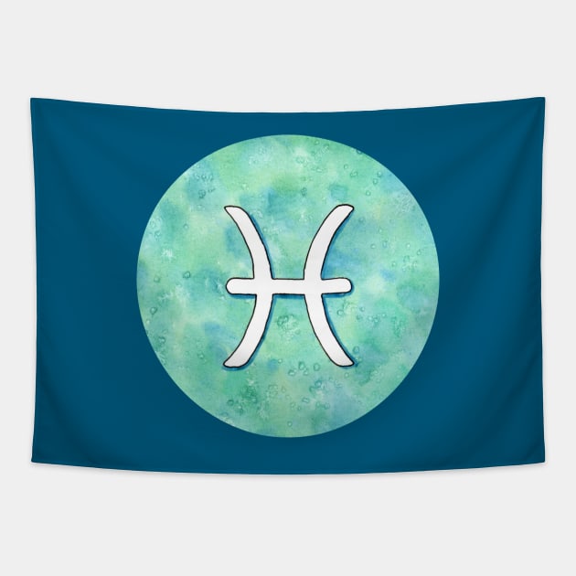 Pisces astrological sign Tapestry by Savousepate