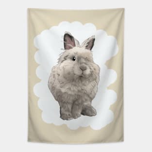 Cloud Rabbit White Lion Head _ Bunniesmee Tapestry