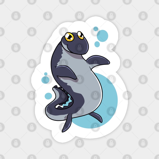 Cartoon Mosasaurus Magnet by Modern Medieval Design