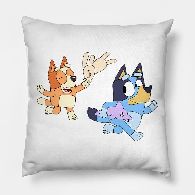 Bluey Running Pillow by NobleNotion