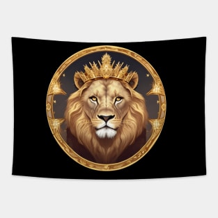 Regal Lion with Crown no.9 Tapestry