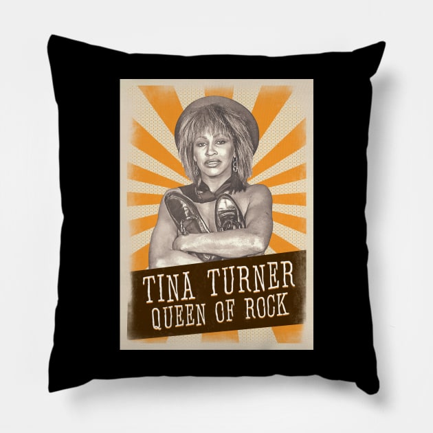 Vintage Aesthetic Tina Turner Pillow by SkulRose