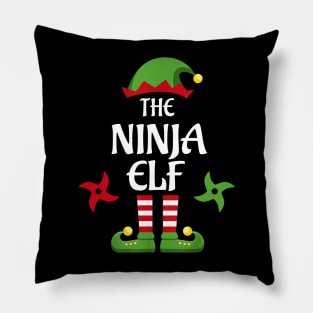 Funny Ninja Elf Family Matching Group Christmas Pillow