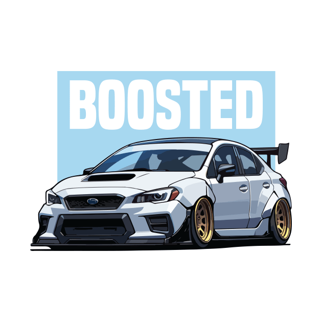 Subaru Impreza WRX STI Car Art - Boosted Modified JDM Car by JDM-Rey