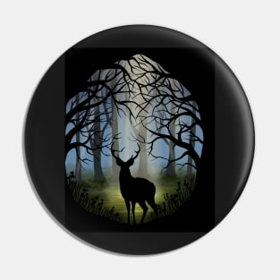 Deer in a forest Pin