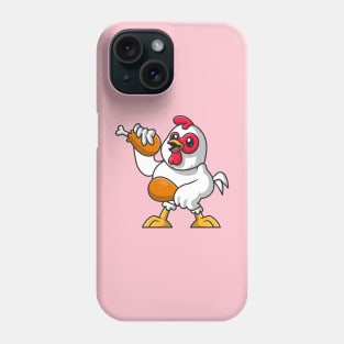 Cute chicken Chef Holding Fried Chicken Cartoon Phone Case