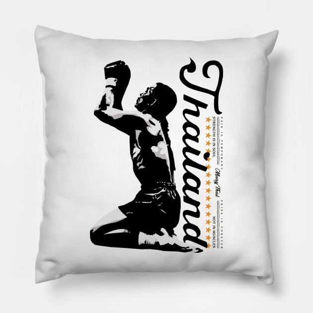 Muay Thai Wai Kru Pillow by KewaleeTee