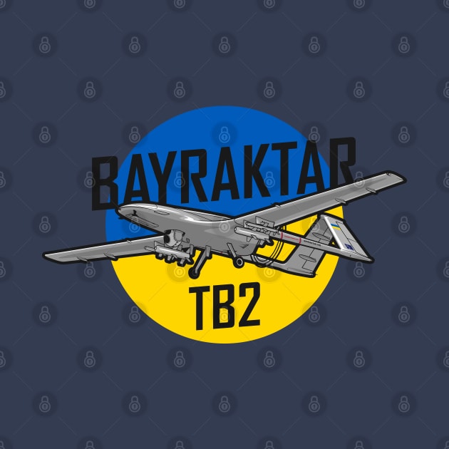 Blue Yellow Ukraine Bayraktar Drone by KaroCars