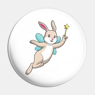 Rabbit as Fairy with Magic wand Pin