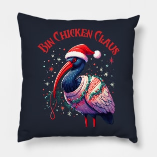 Bin Chicken Christmas Pillow