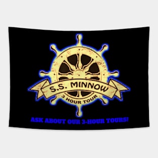 Blue S.S Minnow tour Tapestry