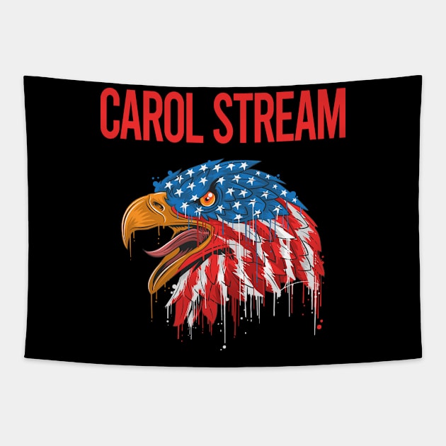 USA Eagle Carol Stream Tapestry by flaskoverhand