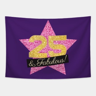 25th Birthday Gifts Women Fabulous - Pink Gold Tapestry