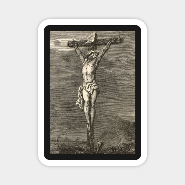 The Crucifixion by Anthony van Dyck circa 1627 Magnet by artfromthepast