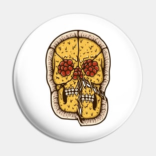 Pizza Skull Pin