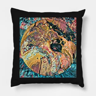 Abstract owl on stump Pillow