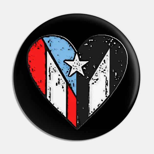 Puerto Rican Flags | Boricua Heart, Puerto Rico Pin by SoLunAgua