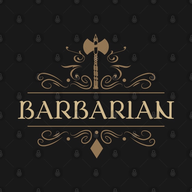 Barbarian Character Class Tabletop RPG by dungeonarsenal