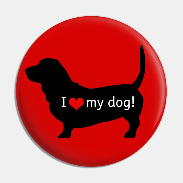 I Love My Dog Pin by SandraKC