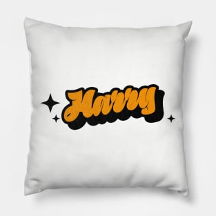 Harry - Retro Classic Typography Style Pillow