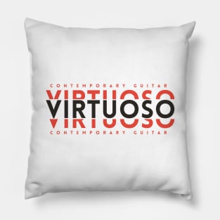 Contemporary Guitar Virtuoso Dark Orange Pillow