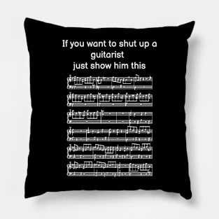 If you want to shut up a guitarist just show this. Pillow