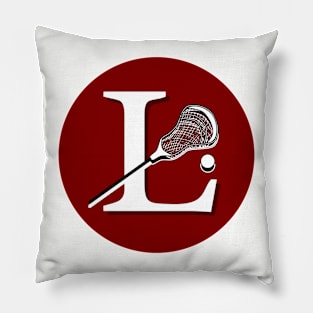 Maroon L lacrosse Pillow