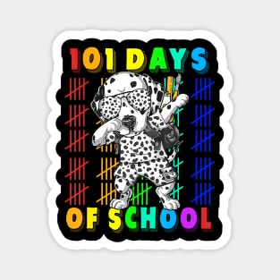 101 Days Of School Dalmatian Dog 100 Days Smarter Teacher Magnet