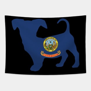 Chiweenie Dog Lover Idaho Flag Tapestry