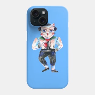 Cat in Norwegian national costume Phone Case