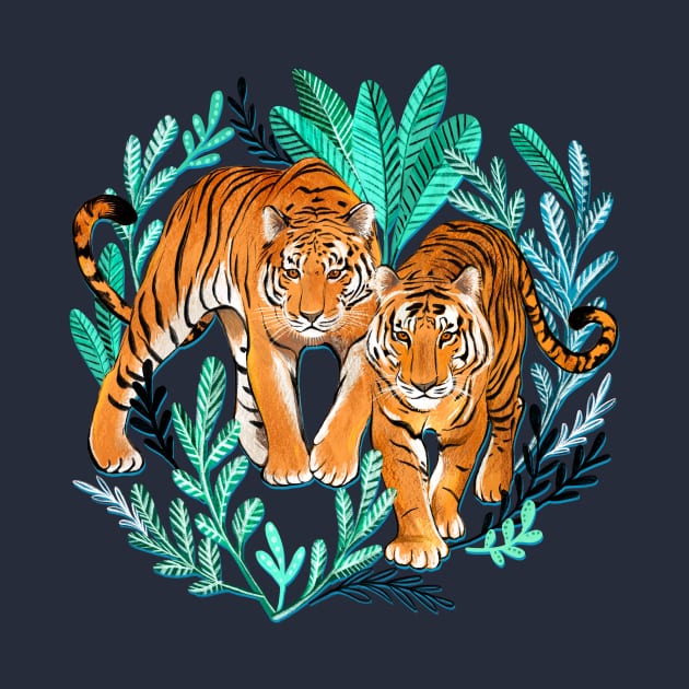 The Hunt - Gorgeous Jungle Tigers by micklyn