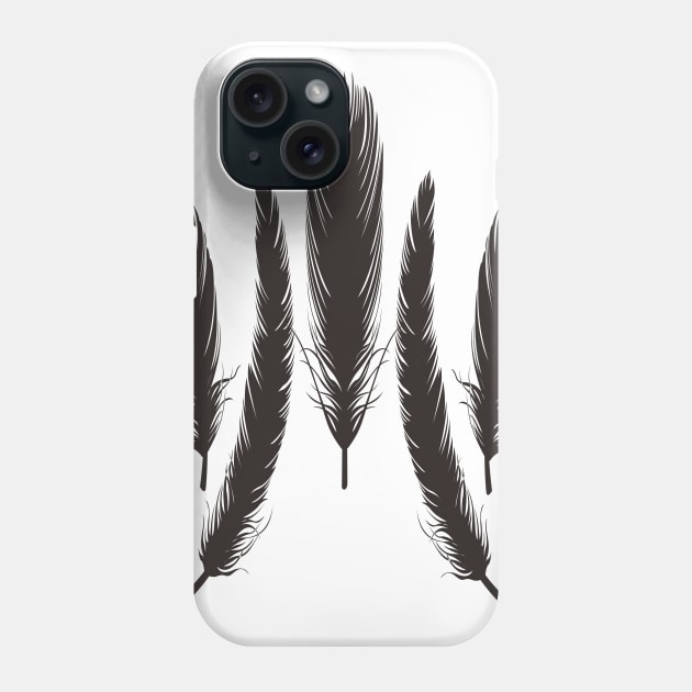 Cute bird feathers Phone Case by aalomda32